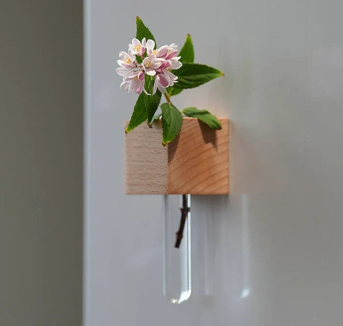 Solid Wood Magnetic Vase
