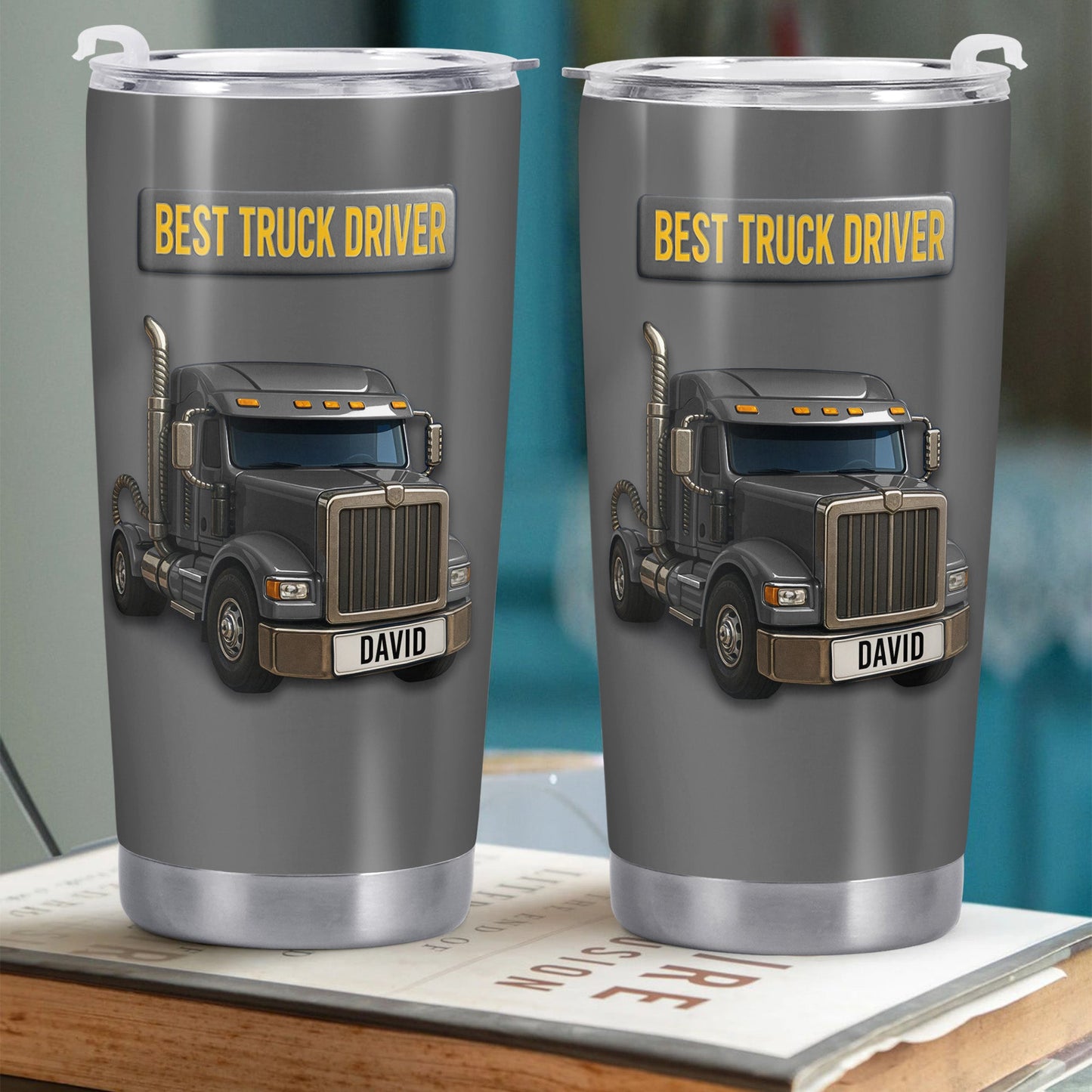 Best Truck Driver Stainless Steel Tumbler - Personalized Custom Stainless Steel Tumbler 20oz 30oz - FAM335_TB