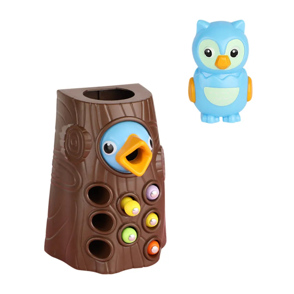 Magnetic Woodpecker Feeding Game Toy