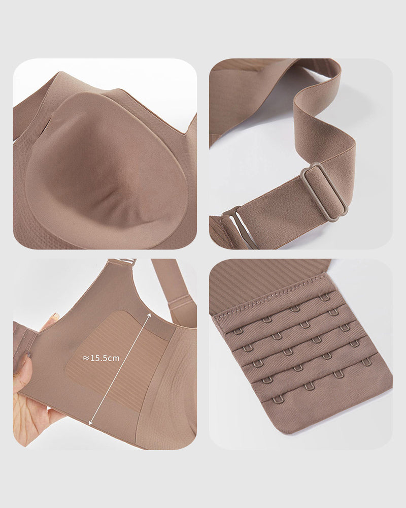 Women's Solid Color Four Rows Adjustable Wireless Bras (Pack Of 4)