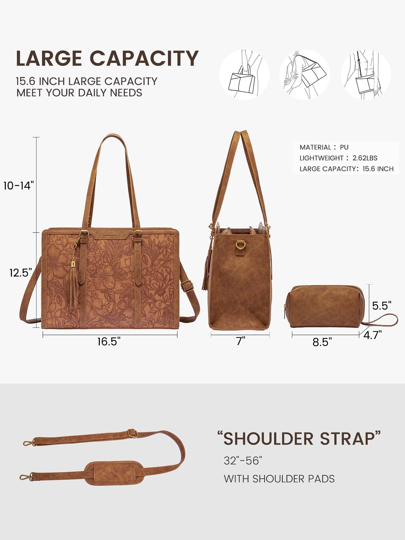 Vintage Leather Tote Bag™️ - Pack of 2