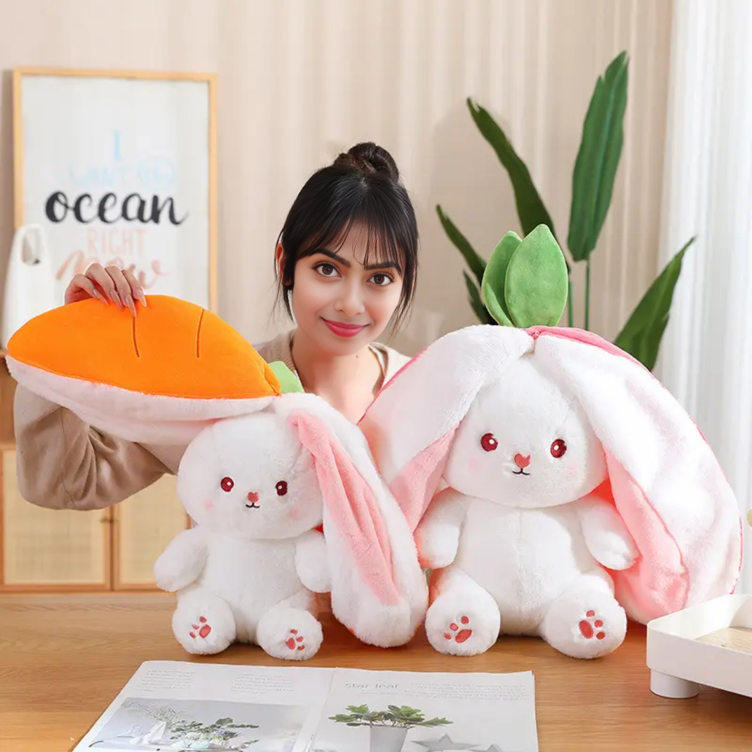 Strawberry Bunny Reversible Plush