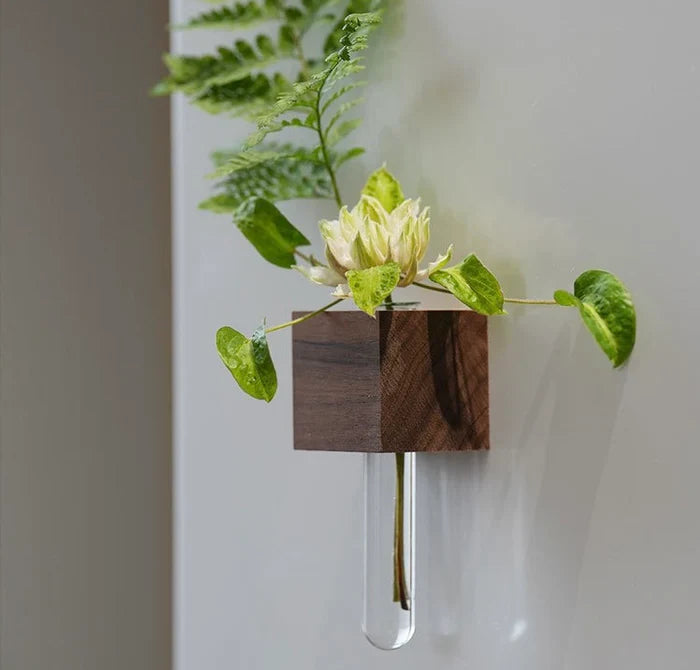 Solid Wood Magnetic Vase