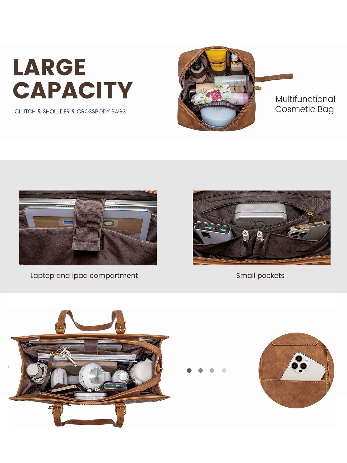 Vintage Leather Tote Bag™️ - Pack of 2