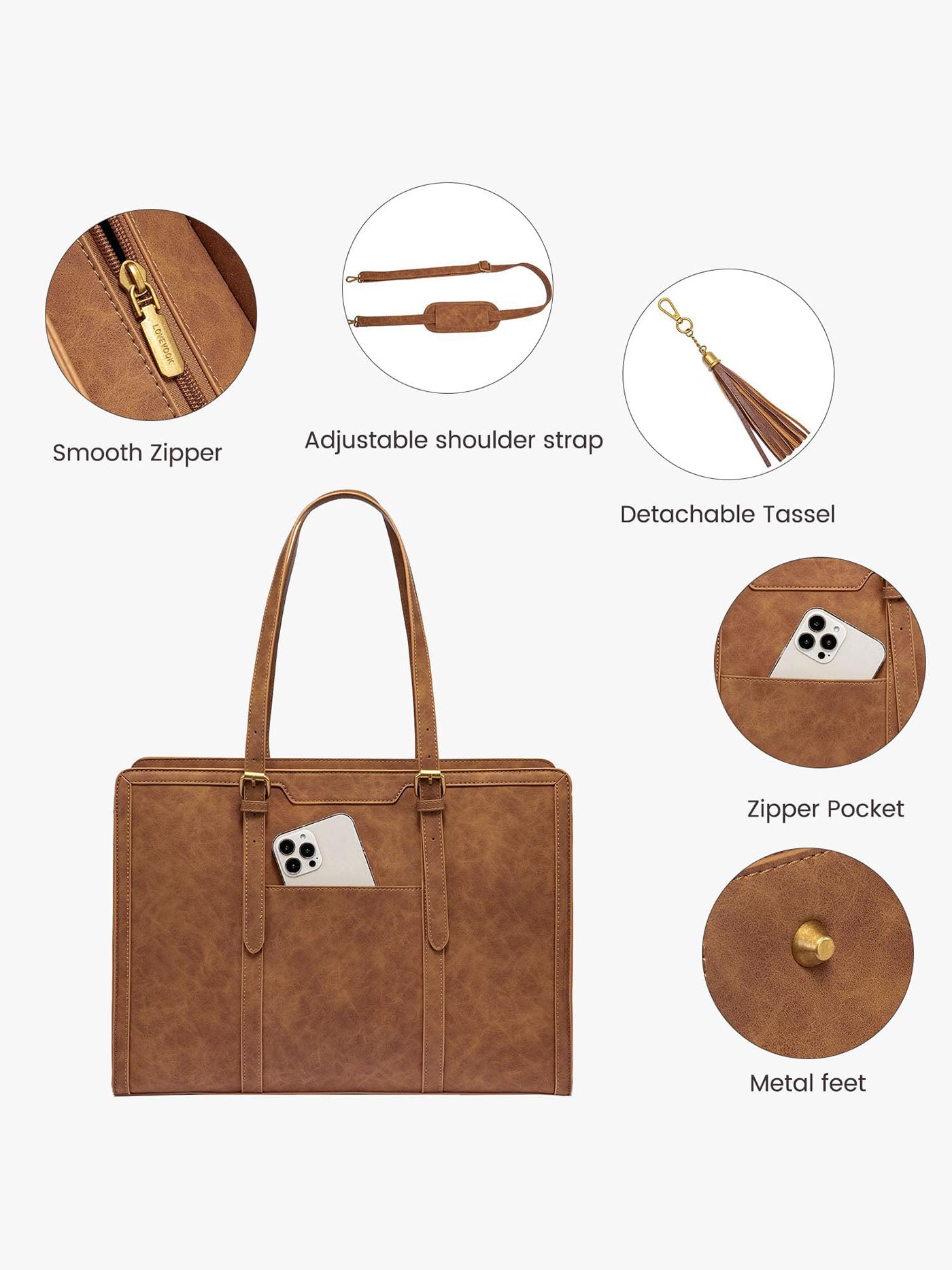 Vintage Leather Tote Bag™️ - Pack of 2