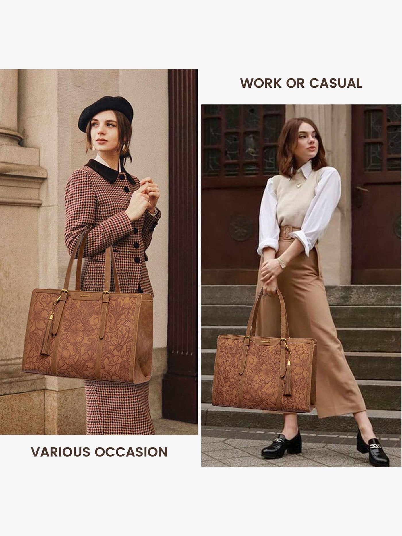 Vintage Leather Tote Bag™️ - Pack of 2