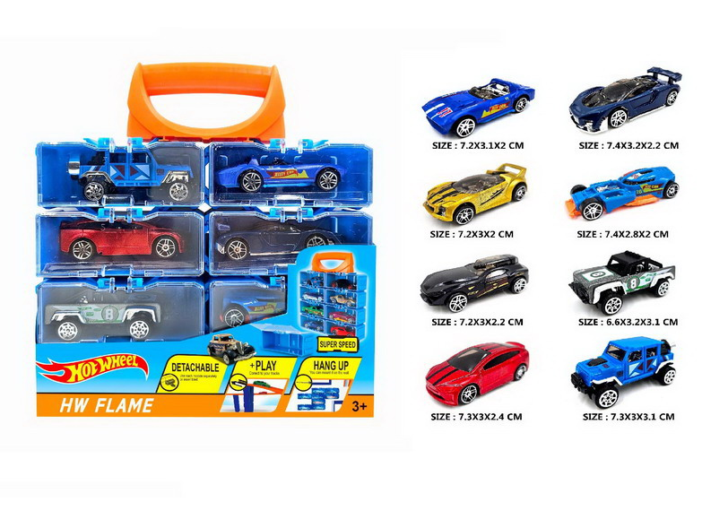 Hot Wheel Set with Display Racks