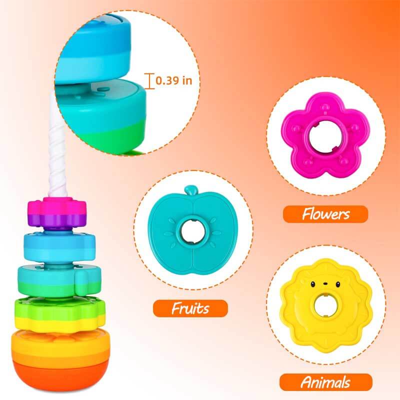 Rainbow Stacking Toys (6 PCS)