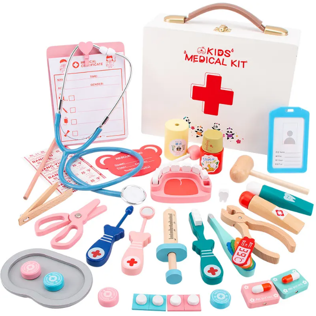 Wooden Kids Doctor Medical Kit