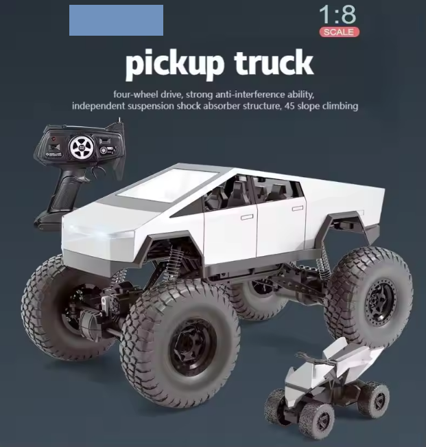 1:8 RC Tesla Off-Road Climbing Truck With Quad Bike