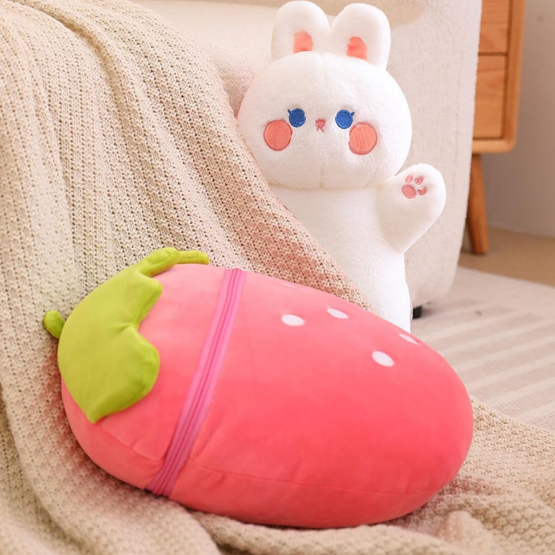 Strawberry Bunny Plush Toy