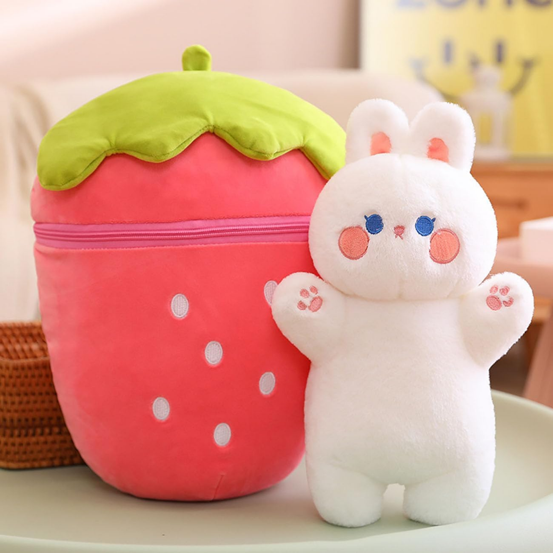 Strawberry Bunny Plush Toy