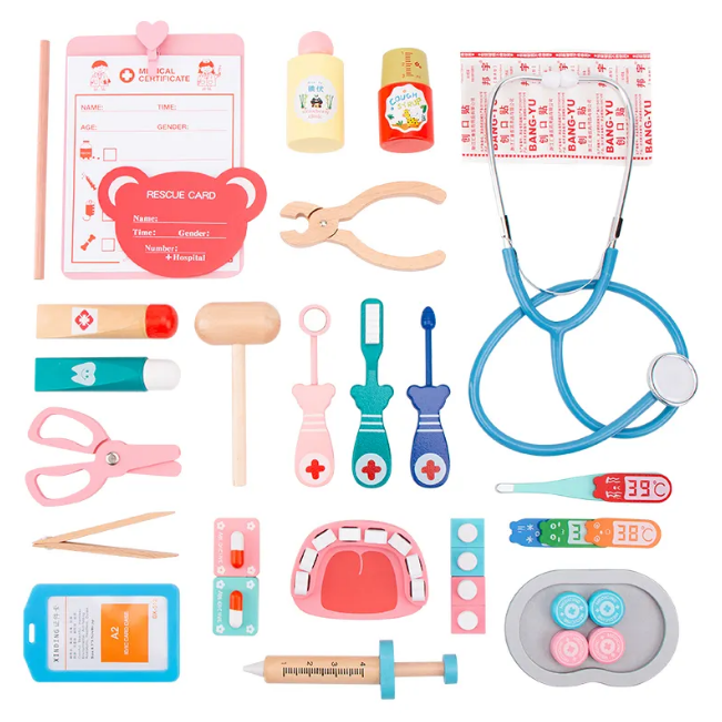 Wooden Kids Doctor Medical Kit