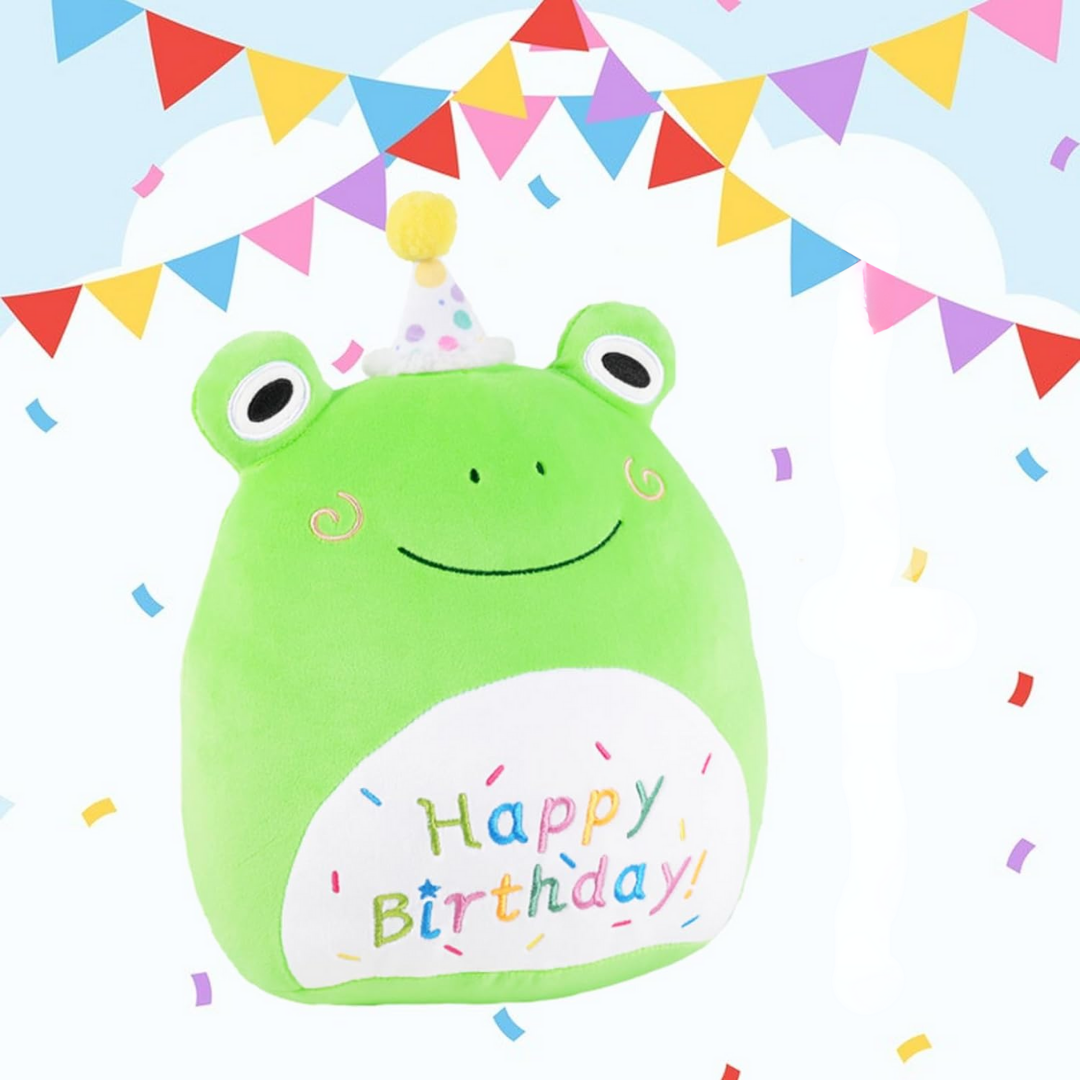 Happy Birthday Frog Plush
