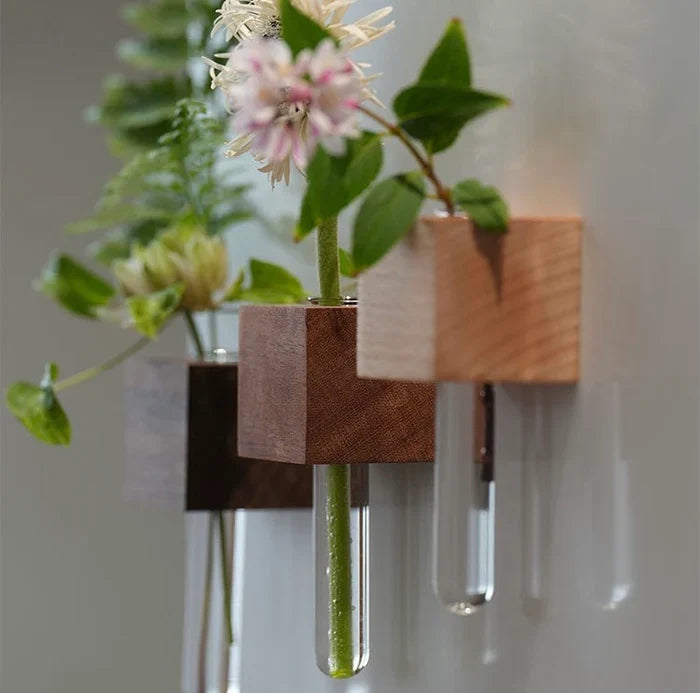 Solid Wood Magnetic Vase