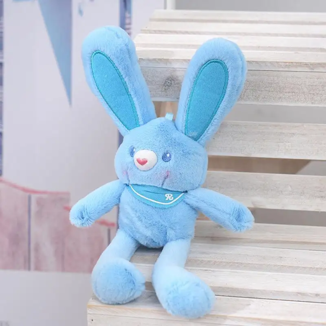 Light Blue - Stretch Ear Leg Bunny - Stretchable Bunny Toy