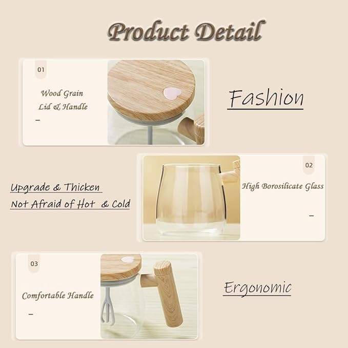 High Speed Electric Mixing Cup, Self Stirring Electric Coffee Cup 400ml