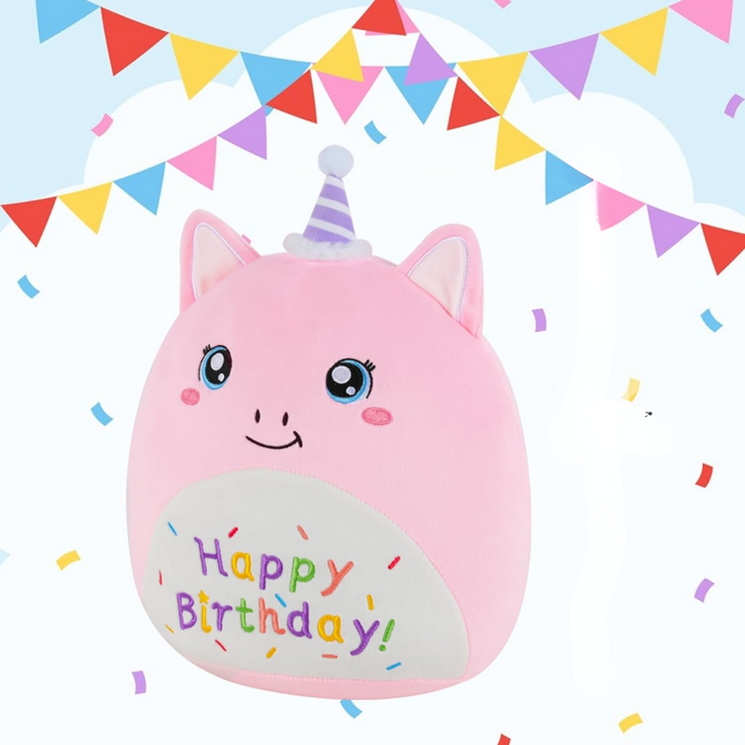 Happy Birthday Unicorn Plush