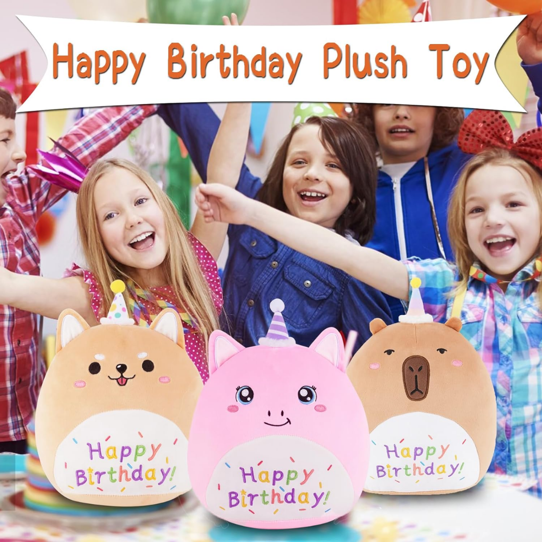 Happy Birthday Unicorn Plush