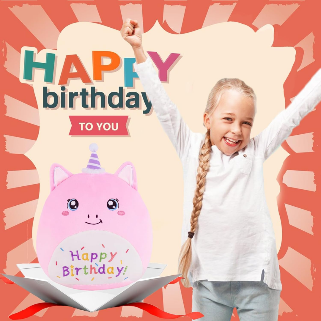 Happy Birthday Unicorn Plush
