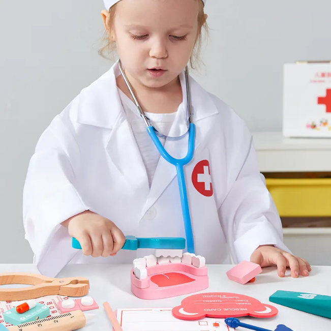 Wooden Kids Doctor Medical Kit