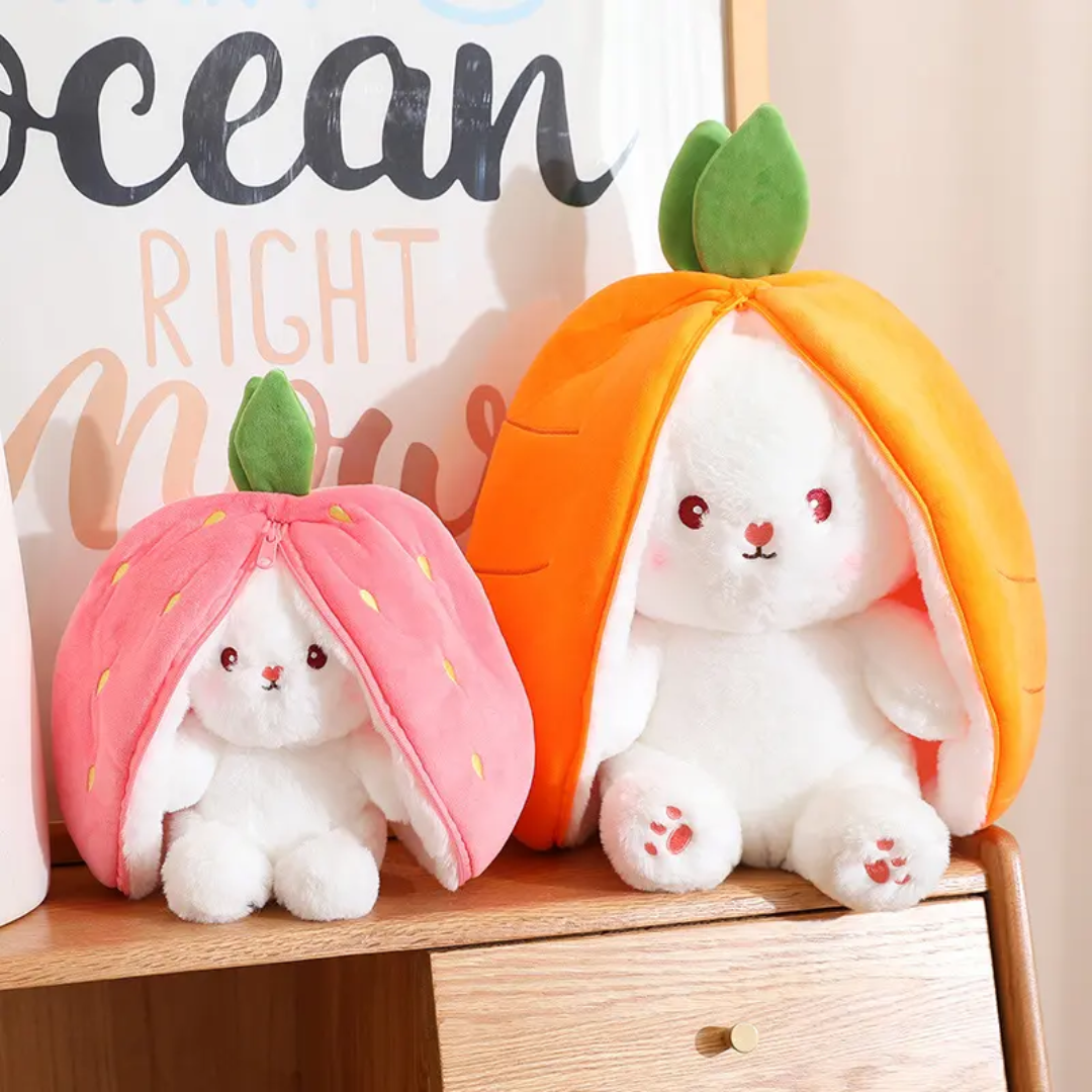Carrot Bunny Reversible Plush