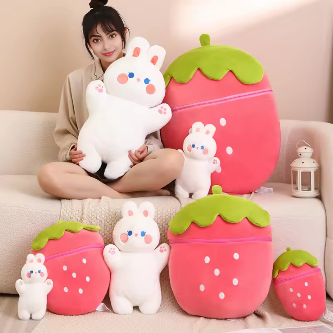 Strawberry Bunny Plush Toy