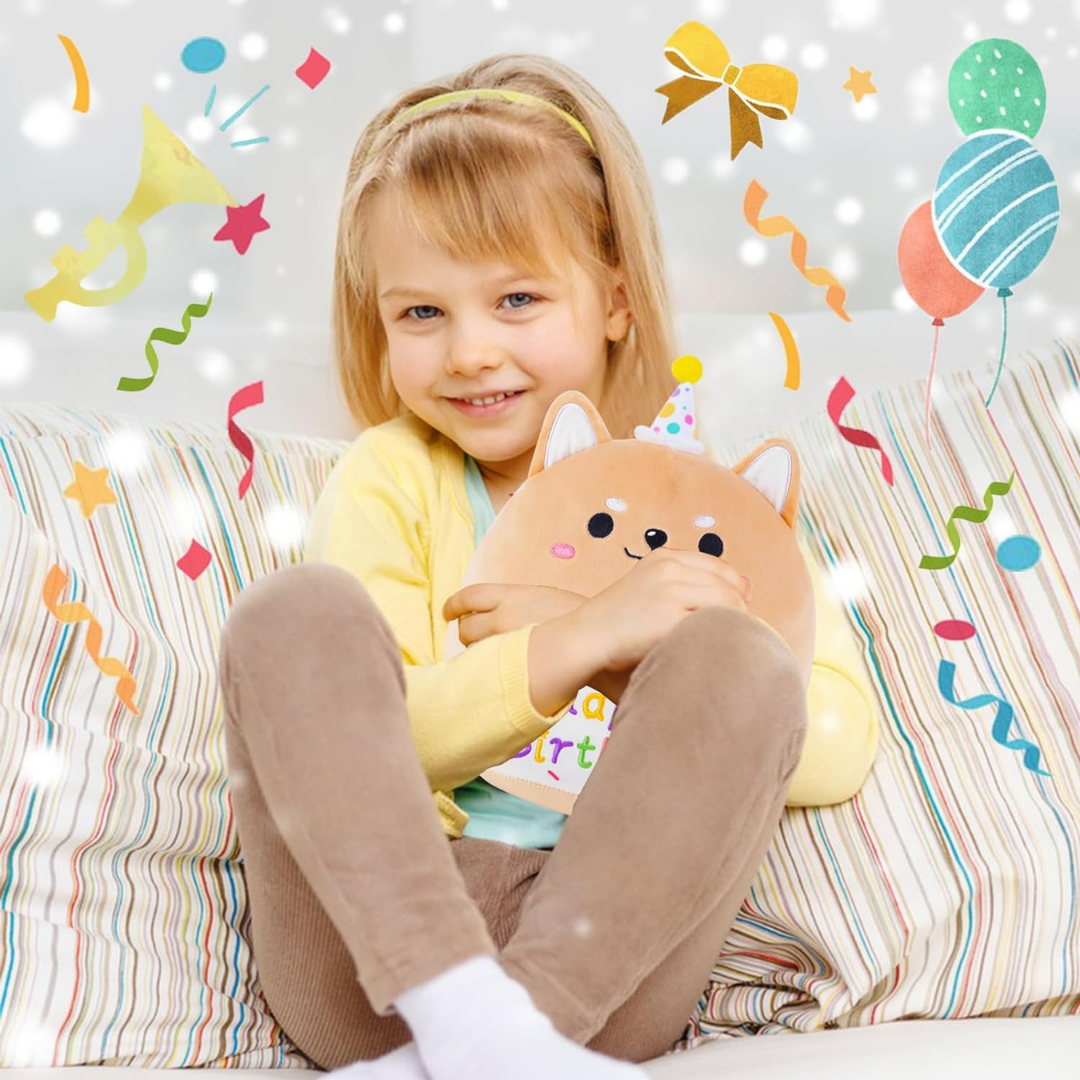 Happy Birthday Corgi Plush