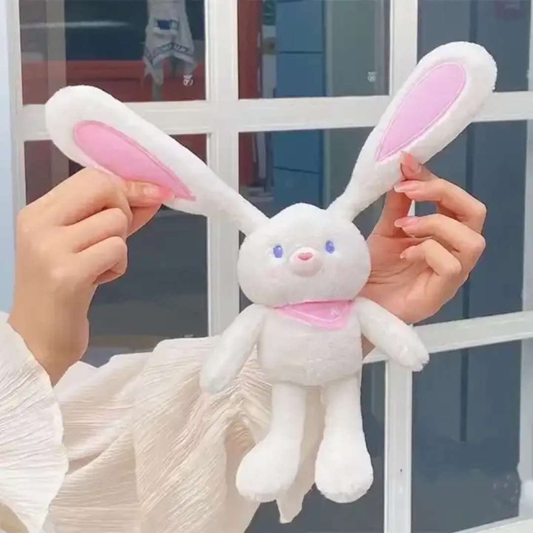 White - Stretch Ear Leg Bunny - Stretchable Bunny Toy