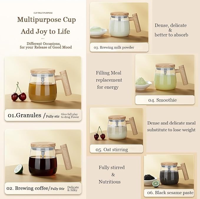 High Speed Electric Mixing Cup, Self Stirring Electric Coffee Cup 400ml