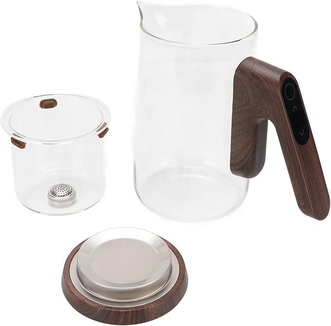 800ml Glass Teapot with Smart Magnetic Technology Auto Brewing Mug