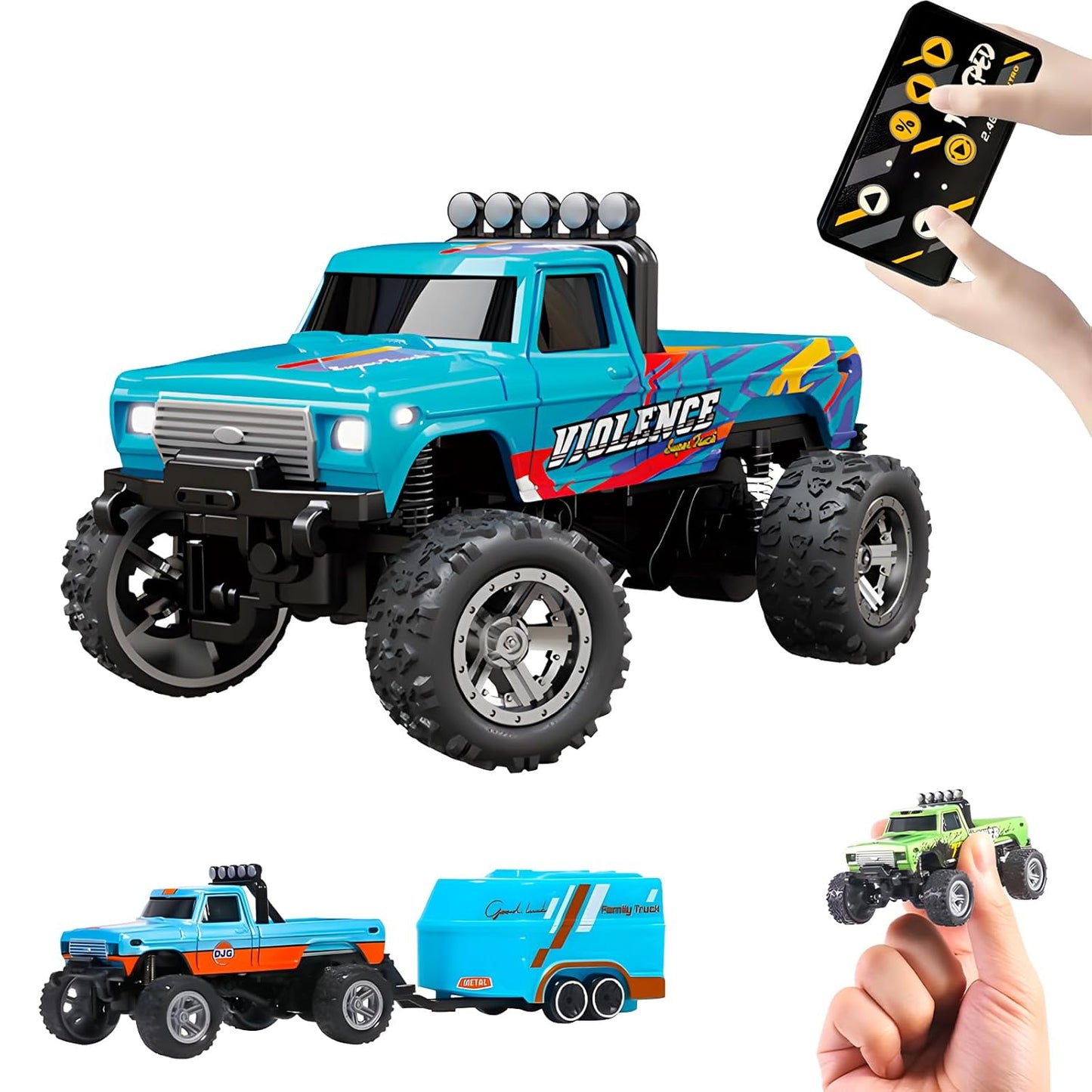 Mini Monster RC Truck 2.4GHz (USB Rechargeable)