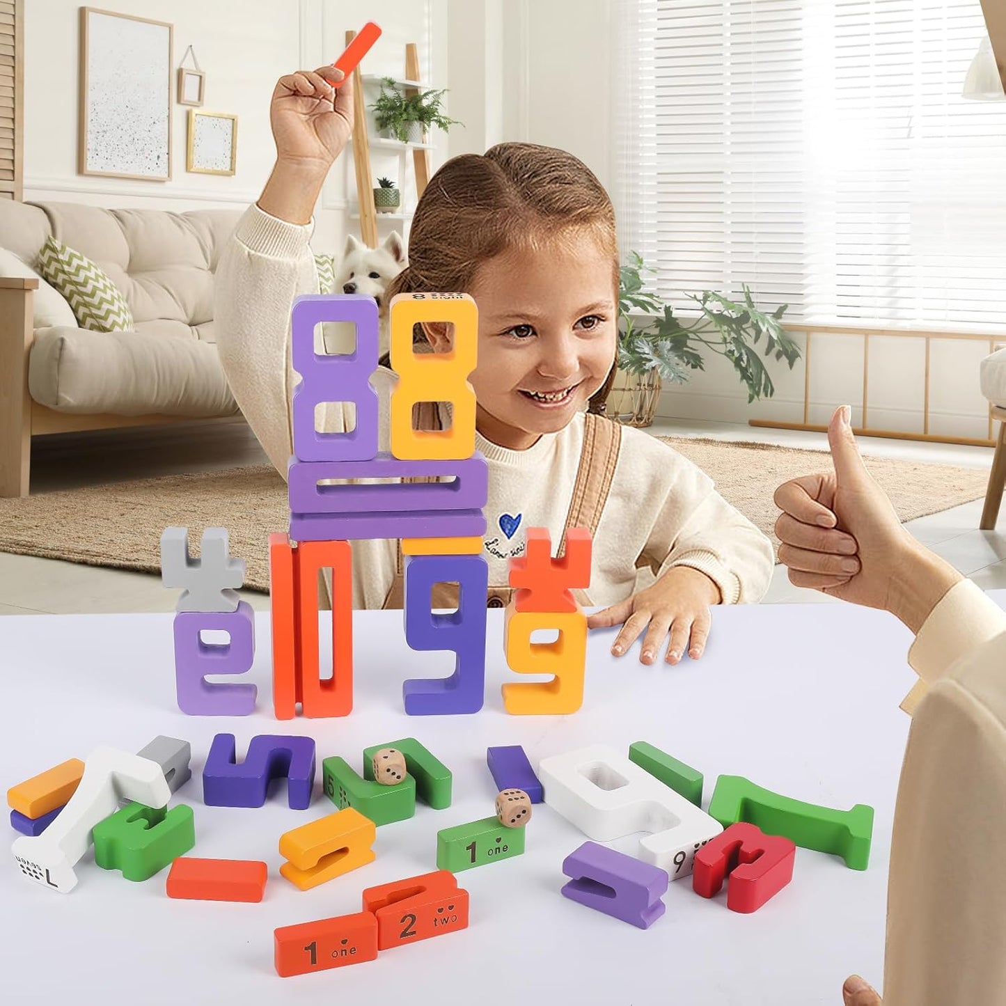 Montessori Wooden Number Blocks for Kids