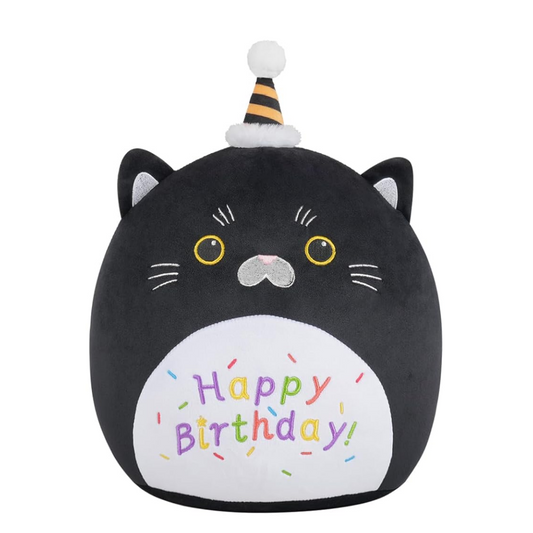 Happy Birthday Black Cat Plush