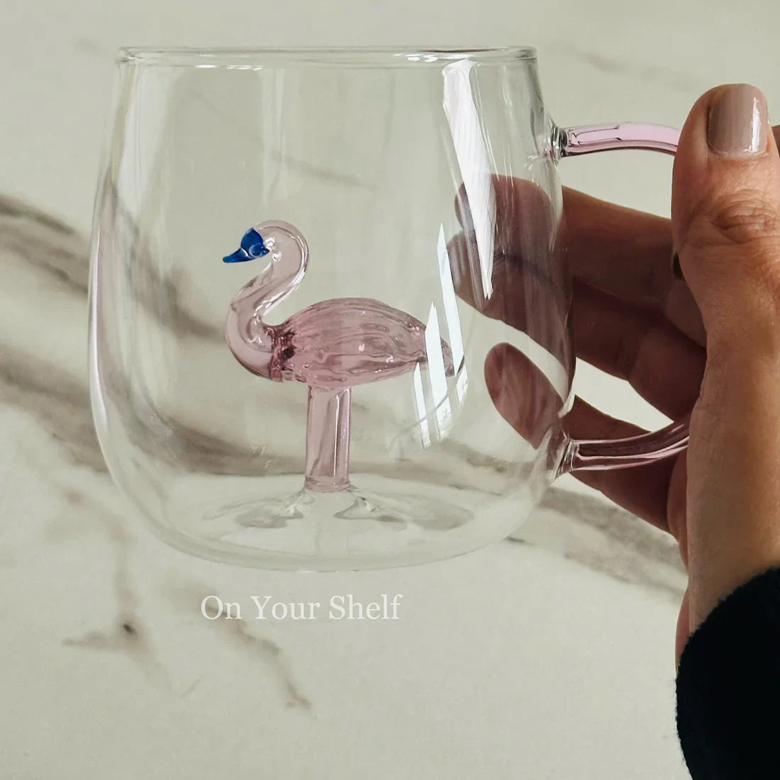 Flamingo Glass Mug