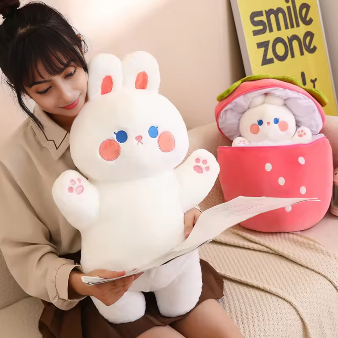 Strawberry Bunny Plush Toy