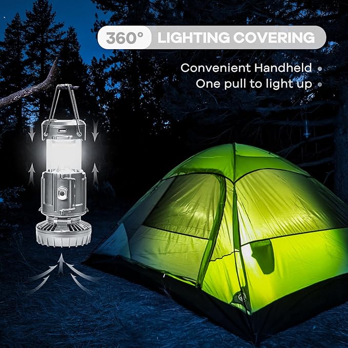 Portable LED Camping Lantern With Fan