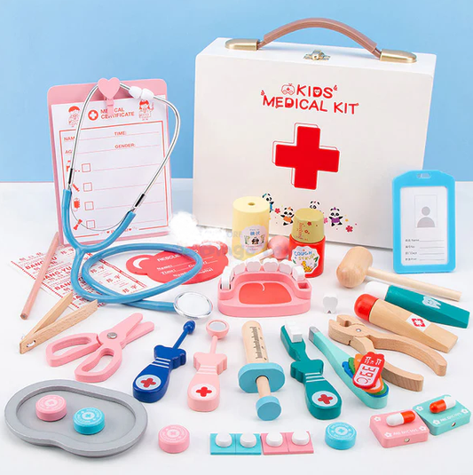 Wooden Kids Doctor Medical Kit