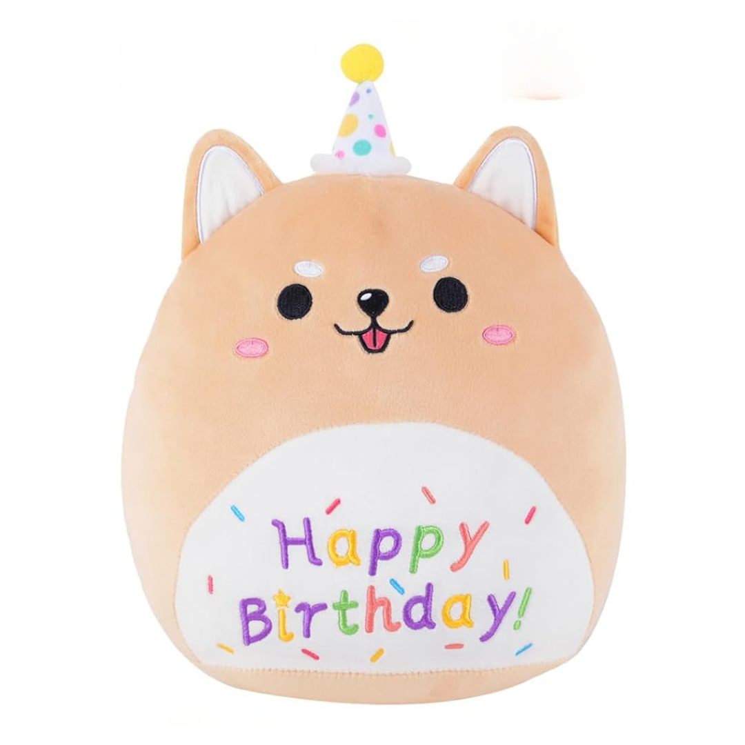Happy Birthday Corgi Plush