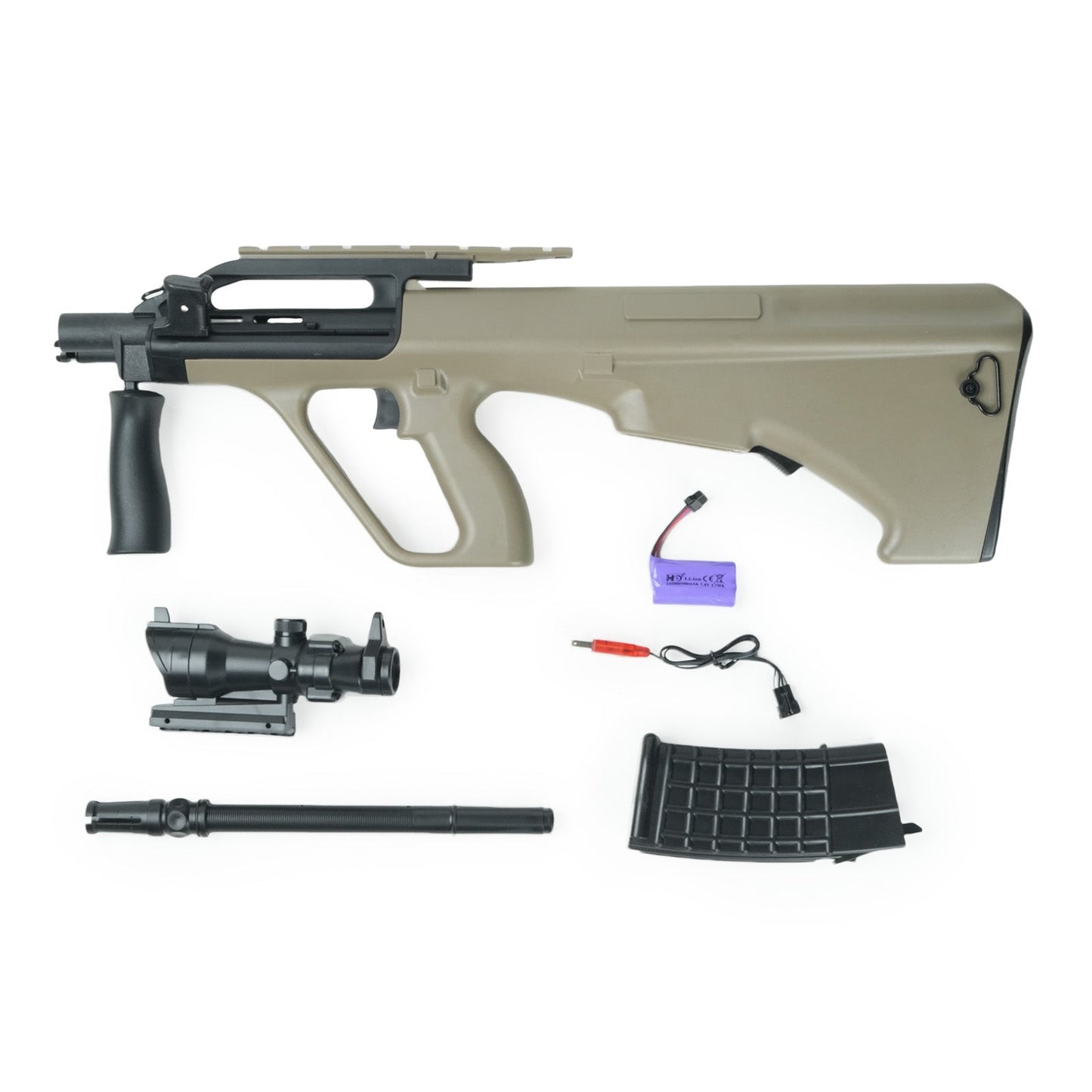 AUG Gel Blaster Toy with Tactical Conch Scope