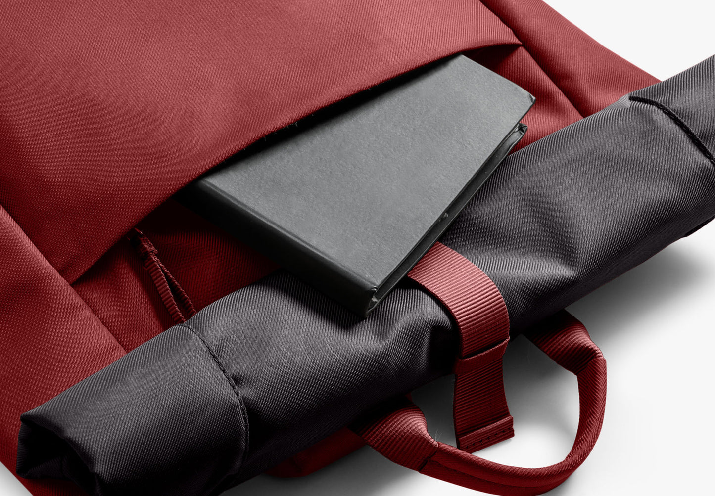 Charcoal-Red Clay Miles Roll Top Backpack