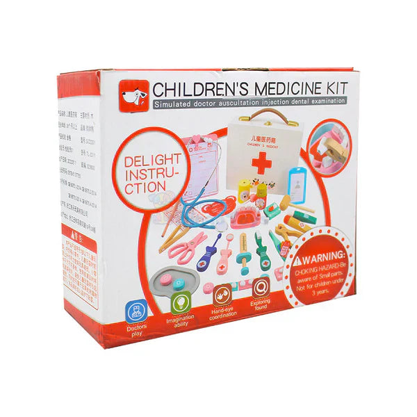 Wooden Kids Doctor Medical Kit