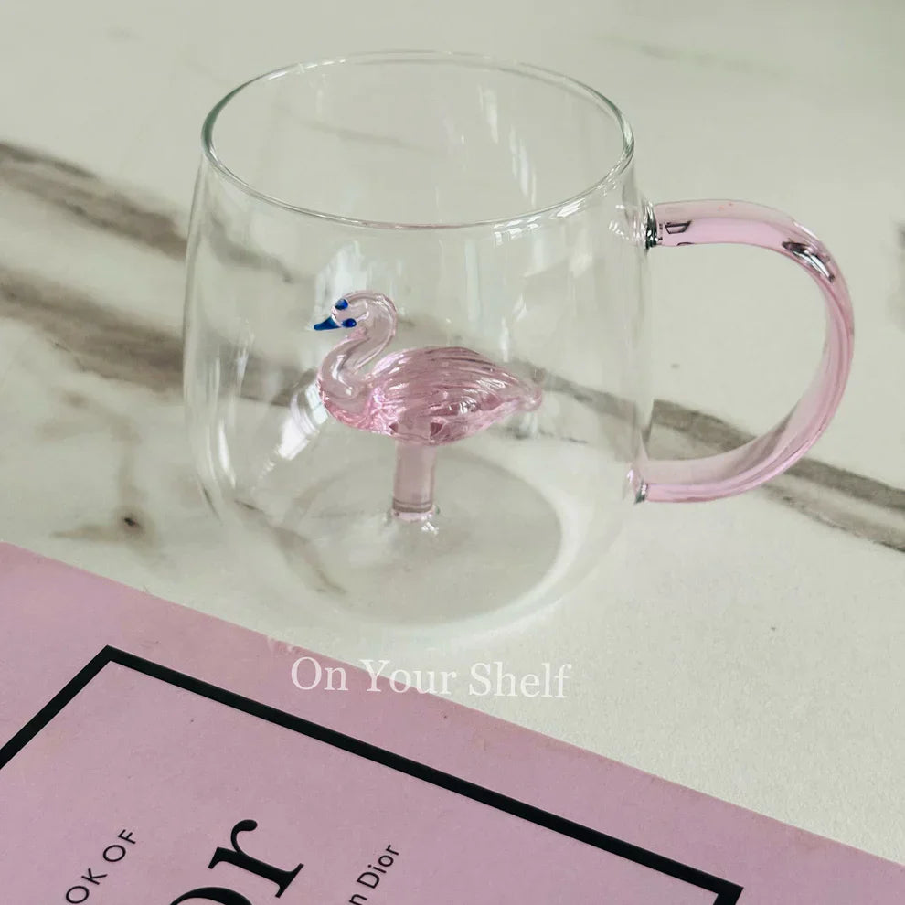 Flamingo Glass Mug