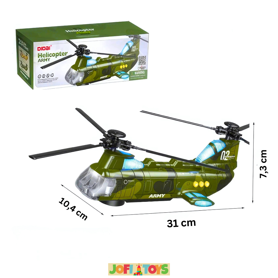 Svetleći Vojni Helikopter sa Tenkovima