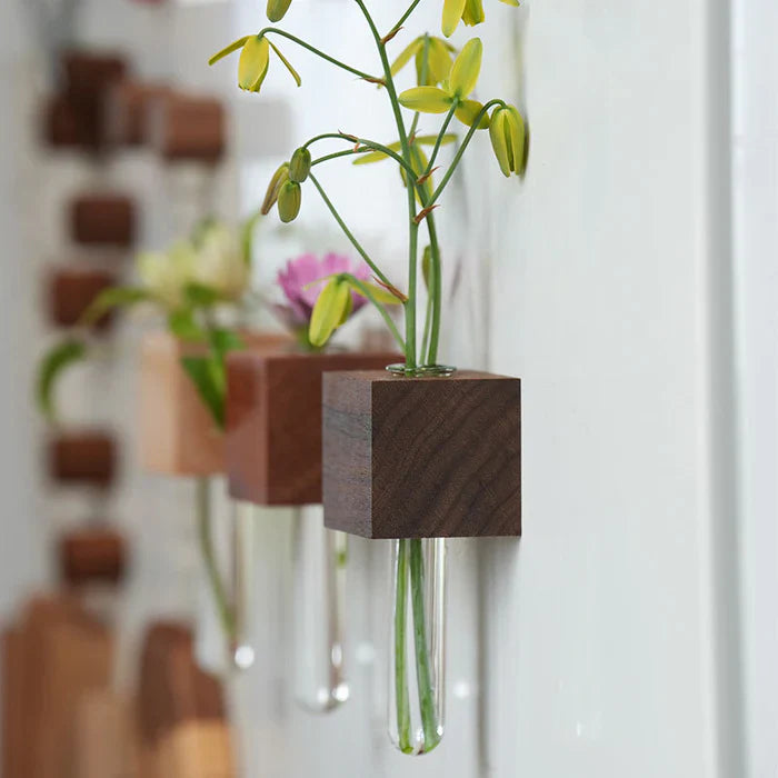 Solid Wood Magnetic Vase