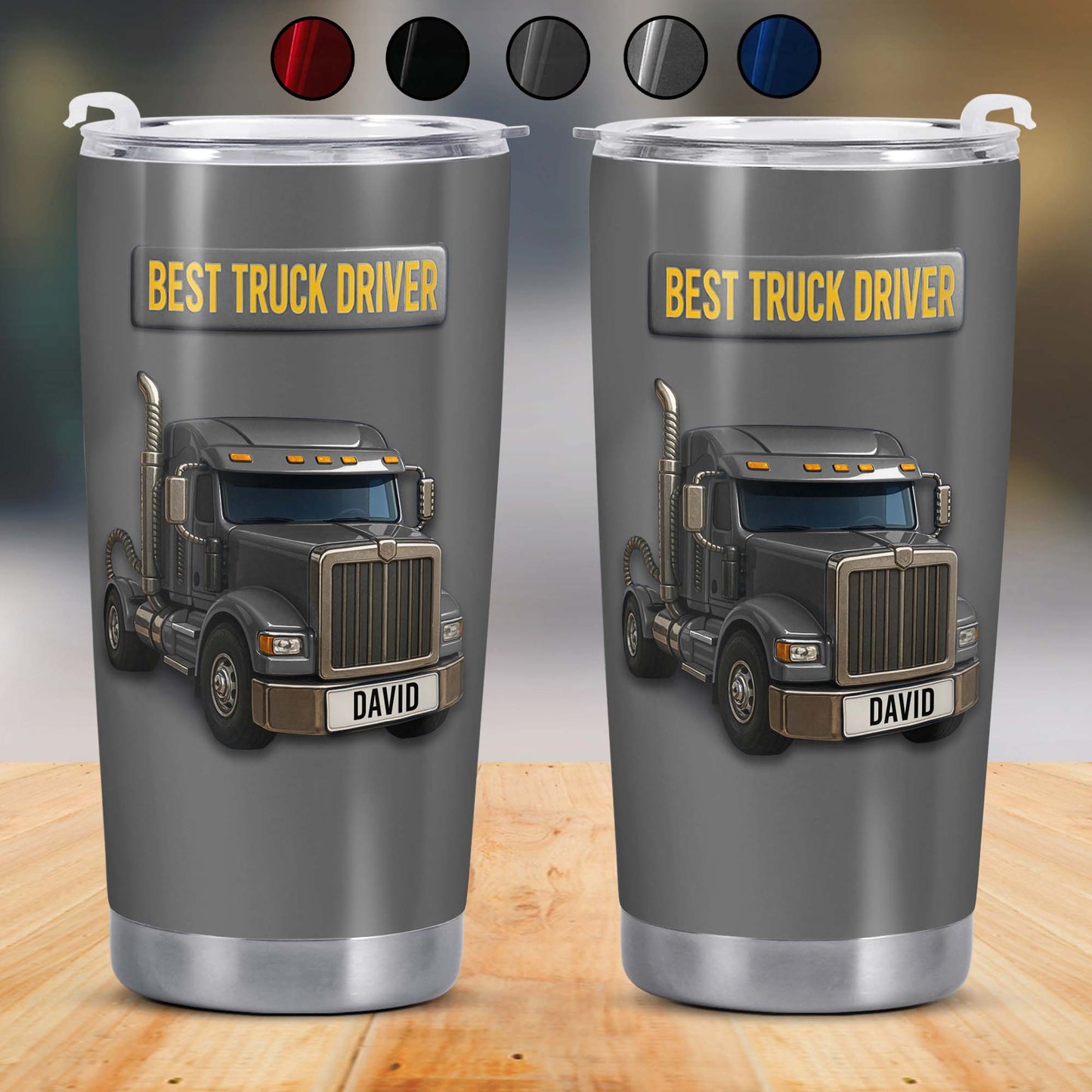 Best Truck Driver Stainless Steel Tumbler - Personalized Custom Stainless Steel Tumbler 20oz 30oz - FAM335_TB