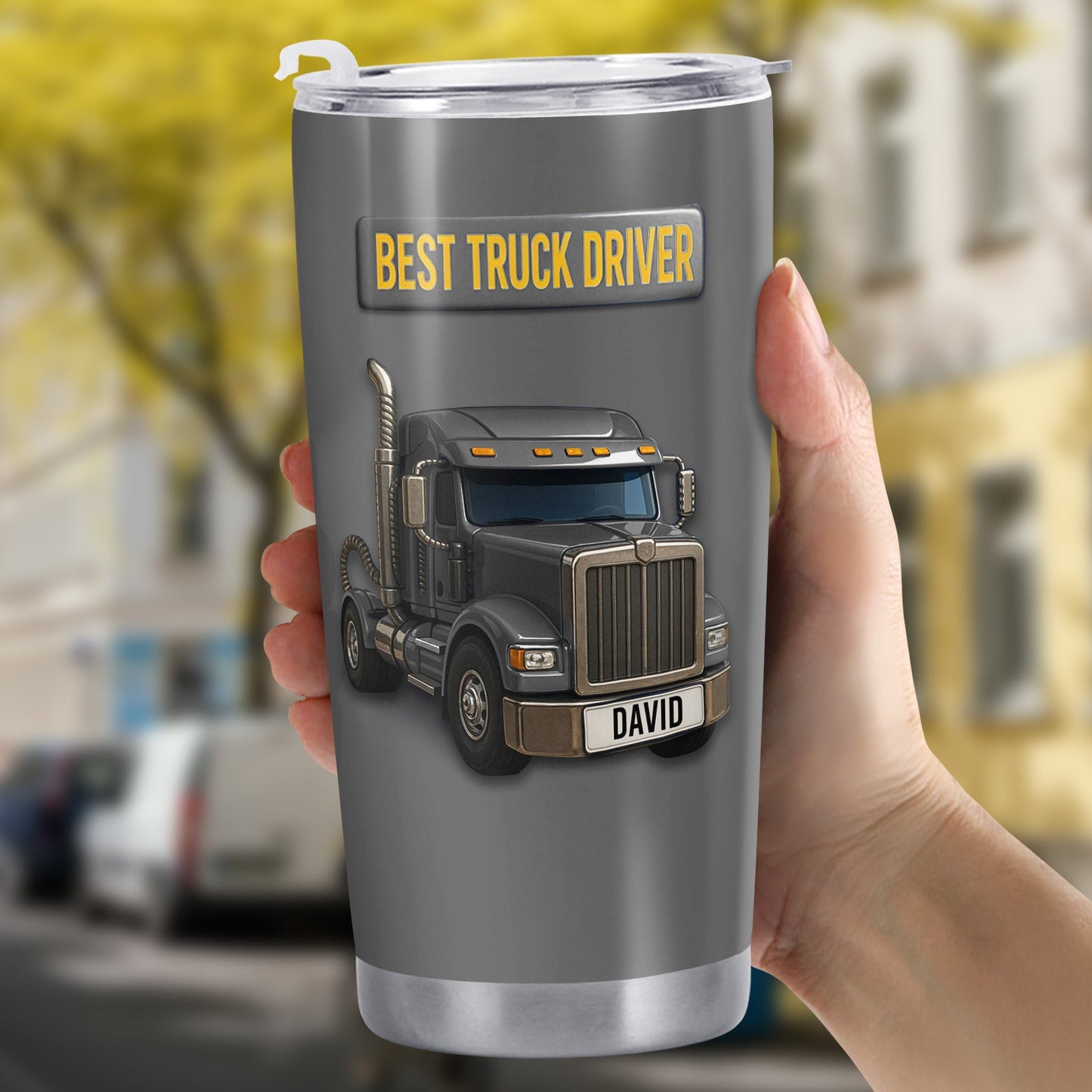 Best Truck Driver Stainless Steel Tumbler - Personalized Custom Stainless Steel Tumbler 20oz 30oz - FAM335_TB