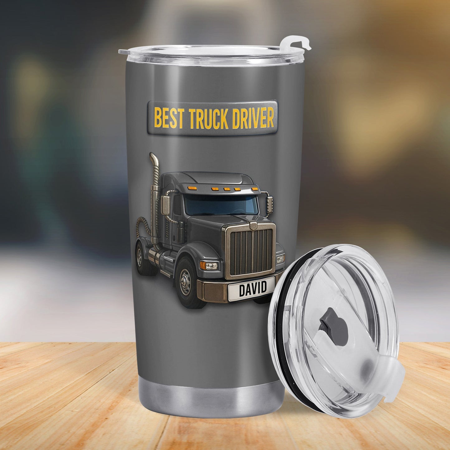 Best Truck Driver Stainless Steel Tumbler - Personalized Custom Stainless Steel Tumbler 20oz 30oz - FAM335_TB