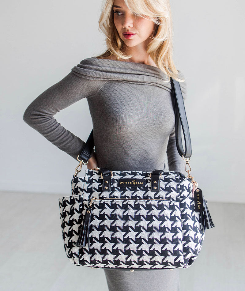 Gemini Mini Convertible Backpack - Houndstooth