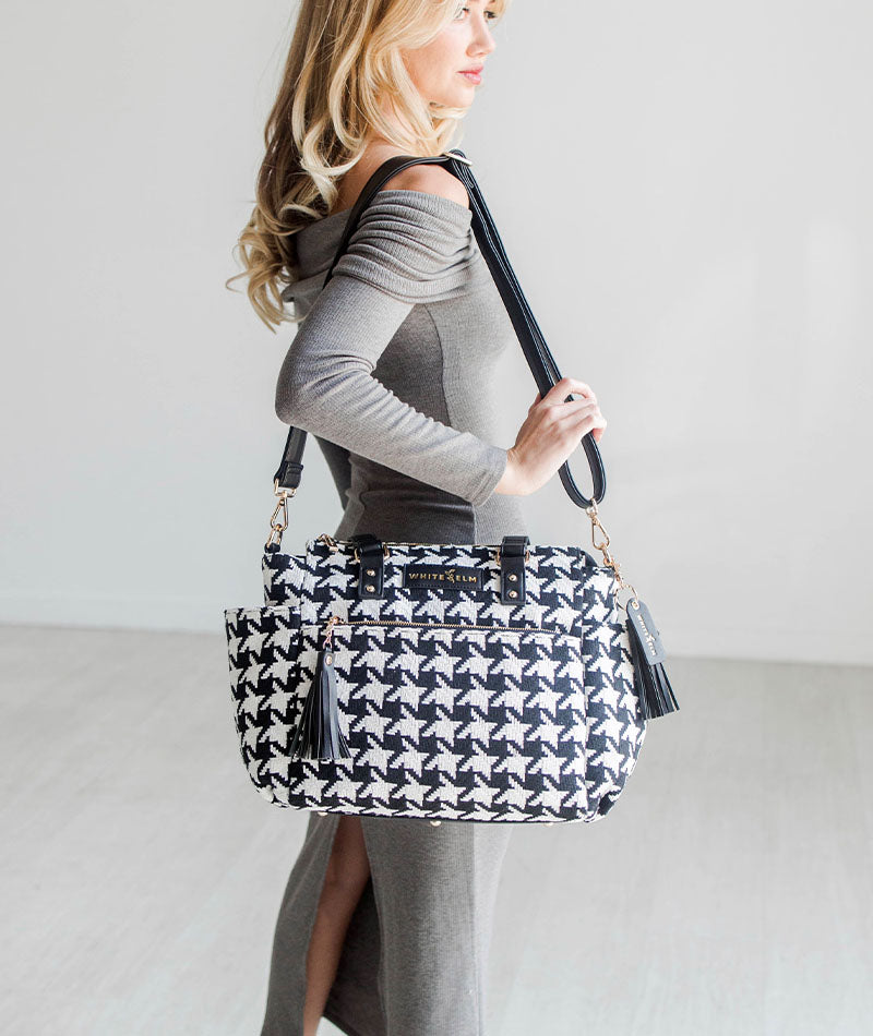 Gemini Mini Convertible Backpack - Houndstooth